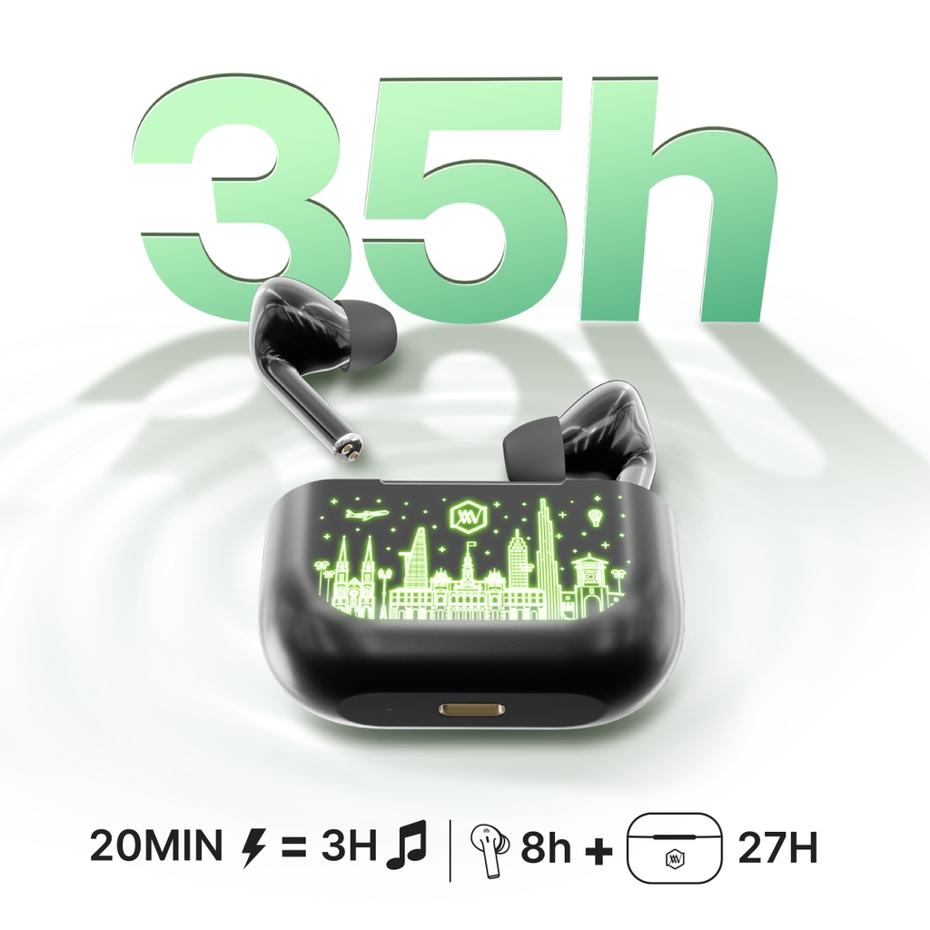 Tai nghe True Wireless ALPHA WORKS FLEX 100 - Hàng chính hãng PGI