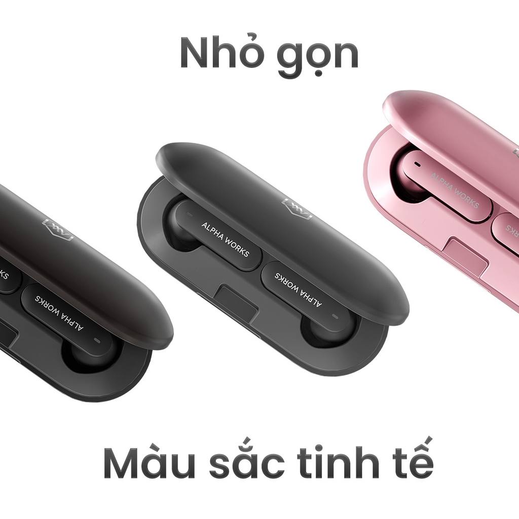 Tai nghe True Wireless ALPHA WORKS CURVE 200 - Hàng Chính Hãng PGI
