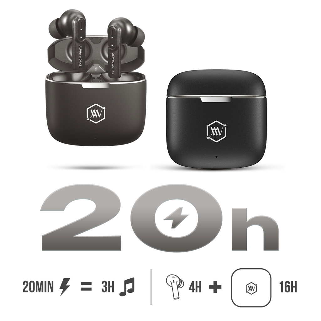 Tai nghe True Wireless ALPHA WORKS CURVE 300 - Hàng Chính Hãng PGI