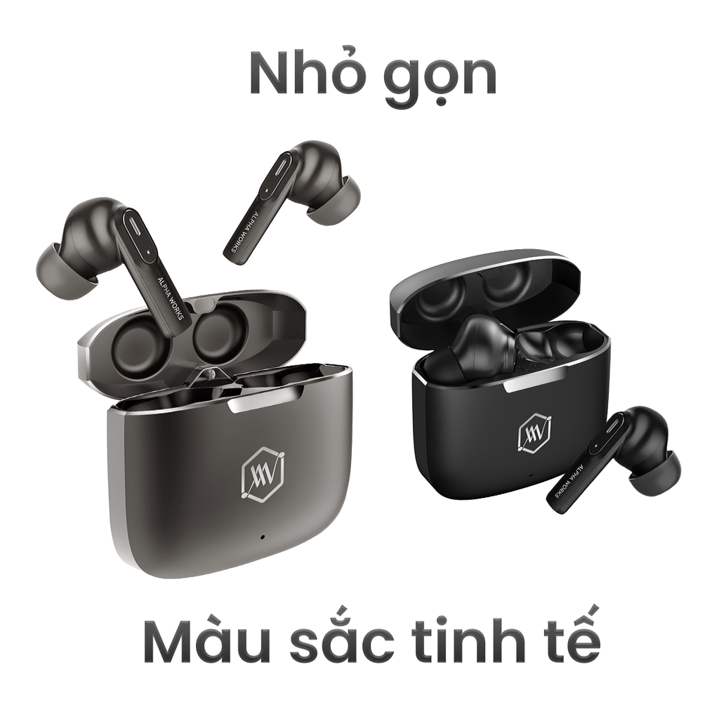 Tai nghe True Wireless ALPHA WORKS CURVE 300 - Hàng Chính Hãng PGI