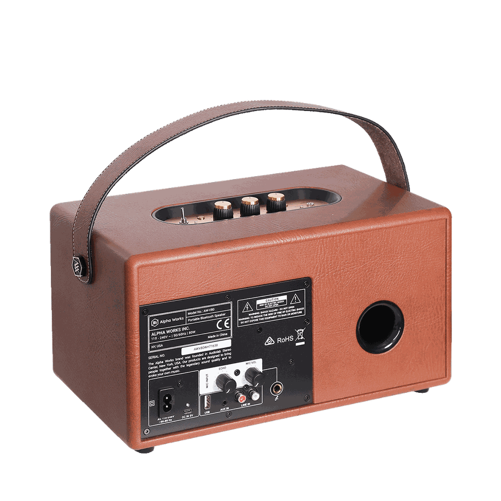 Loa Bluetooth Retro Alpha Works Classic V80 - Hàng Chính hãng PGI