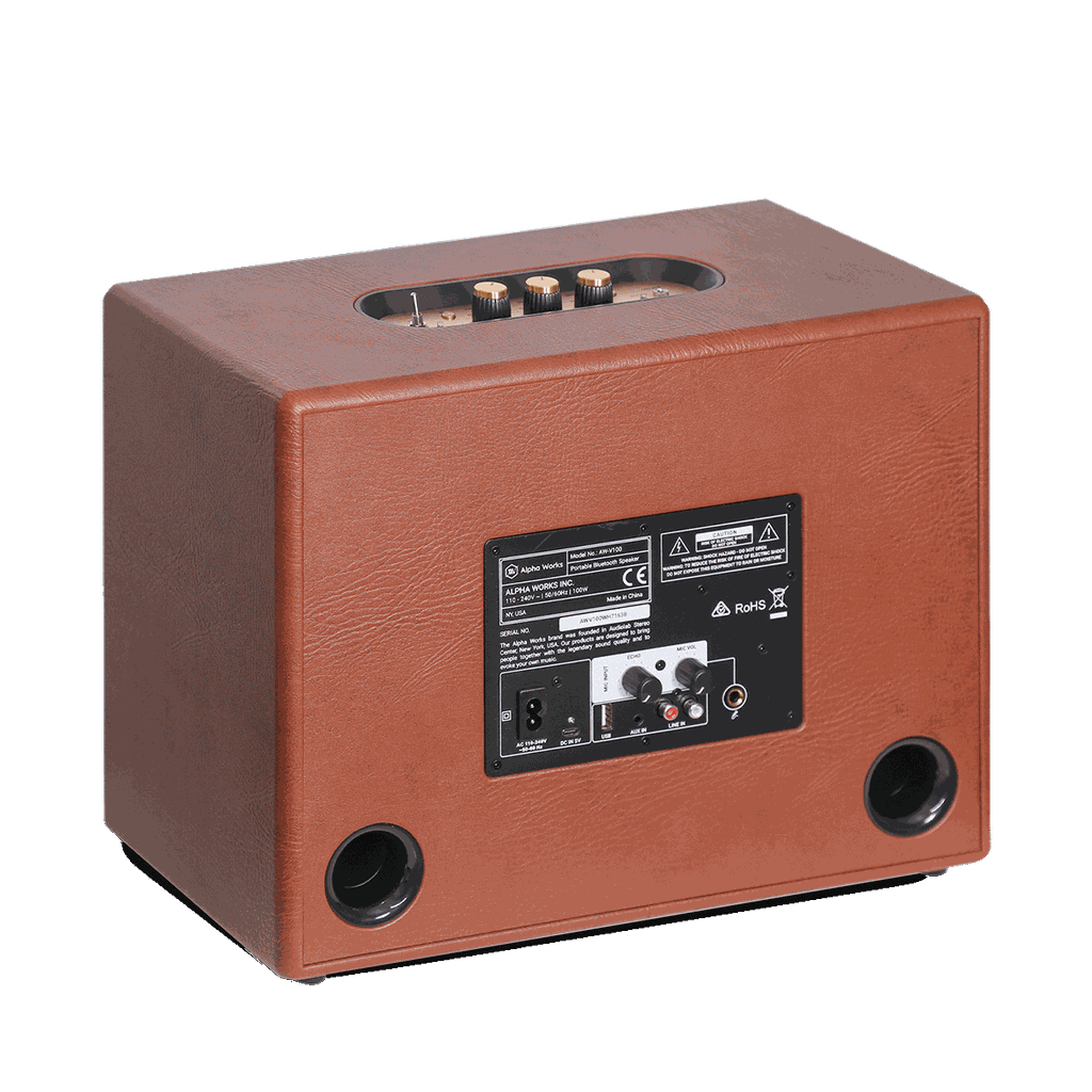 Loa Bluetooth Retro Alpha Works Classic V100 - Hàng Chính hãng PGI