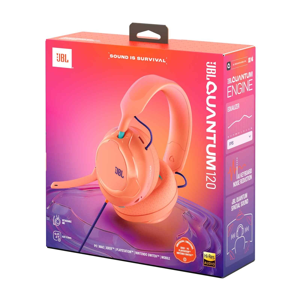 Tai nghe chụp tai JBL Quantum 120 - Hàng Chính Hãng PGI