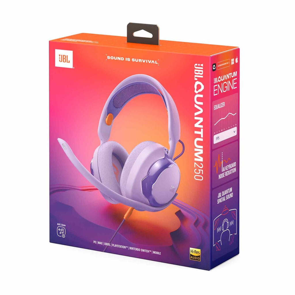 Tai nghe chụp tai JBL Quantum 250 - Hàng Chính Hãng PGI