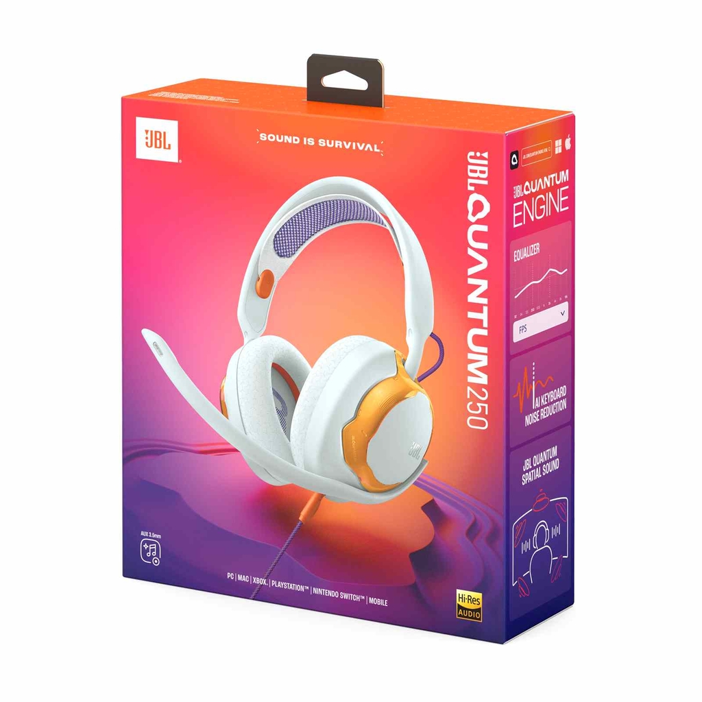 Tai nghe chụp tai JBL Quantum 250 - Hàng Chính Hãng PGI