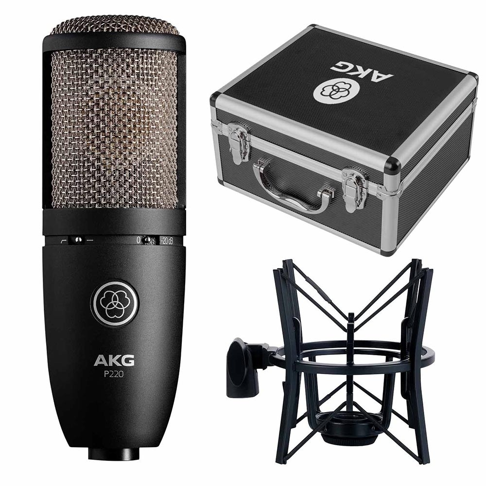 Combo KM Micro thu âm AKG P220 + Tai nghe AKG K371-BT - Hàng Chính hãng PGI
