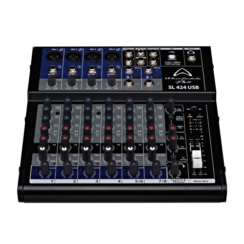Mixer analog Wharfedale Pro SL424USB (8 cổng tín hiệu vào) - Hàng Chính hãng PGI