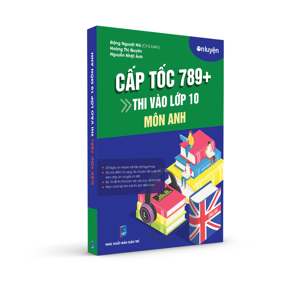 Sách thi vào 10 - Combo 3 cuốn Cấp tốc 789+ môn Toán, Văn, Anh