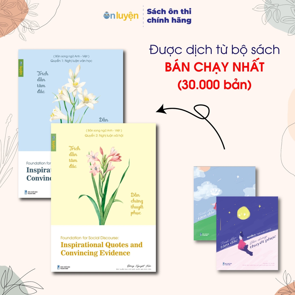 Combo Sổ tay Trích dẫn tâm đắc, dẫn chứng thuyết phục: Nghị luận văn học và Nghị luận xã hội - Nhà sách Ôn Luyện