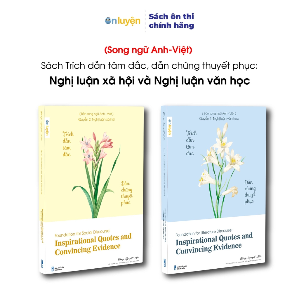 Combo Sổ tay Trích dẫn tâm đắc, dẫn chứng thuyết phục: Nghị luận văn học và Nghị luận xã hội - Nhà sách Ôn Luyện