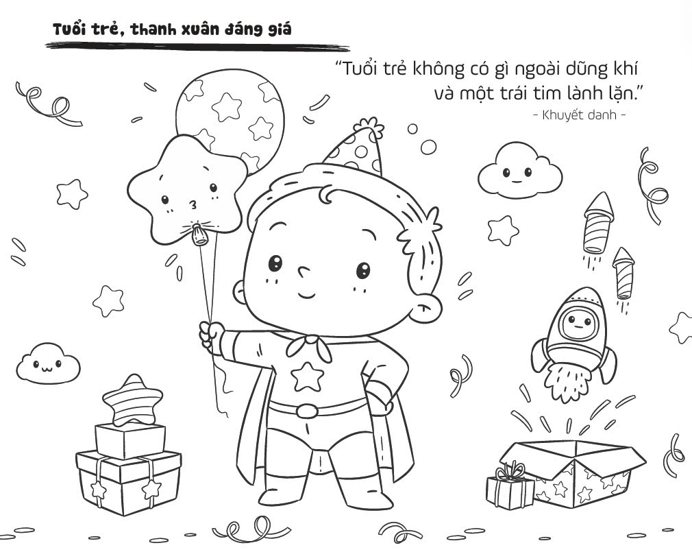 Sách Tô màu Văn chương - Chủ đề: Lý tưởng sống - Nhà sách Ôn luyện