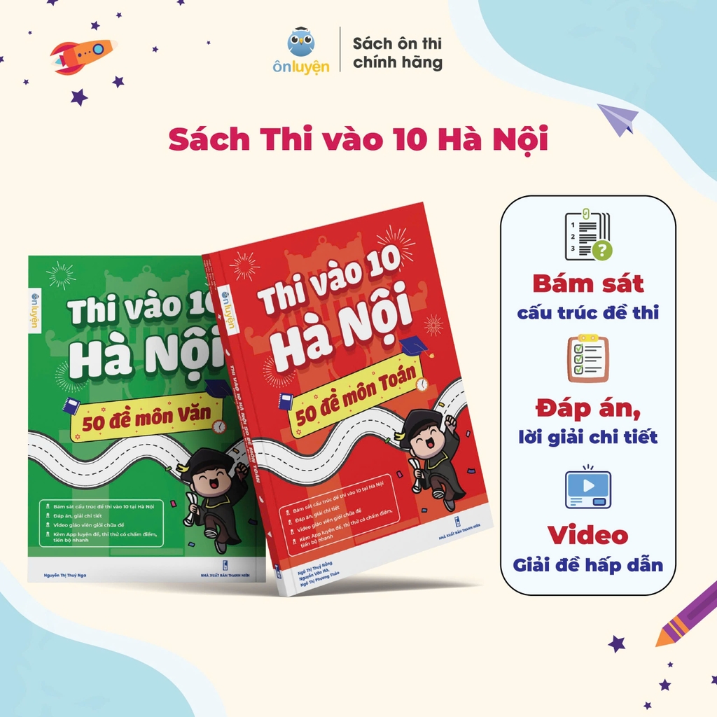 Box sách Tết Tổng ôn và Luyện đề vào 10 Hà Nội - Nhà sách Ôn luyện