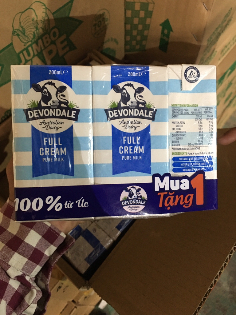 Sữa tươi full cream Devondale 200ml