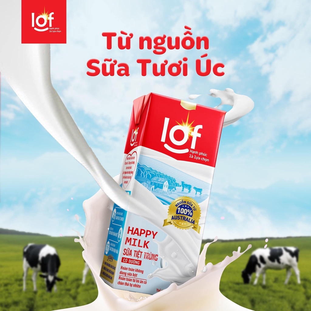 Sữa tươi LOF fullcream không đường 200ml