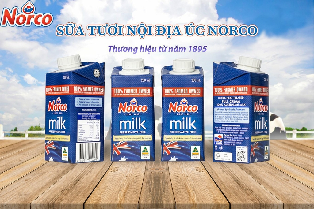 Sữa tươi nguyên kem NORCO thùng 24 hộp 200ml