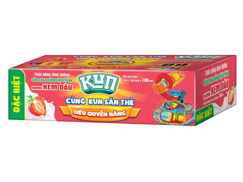 Sữa chua KUN vị kem dâu 180ml