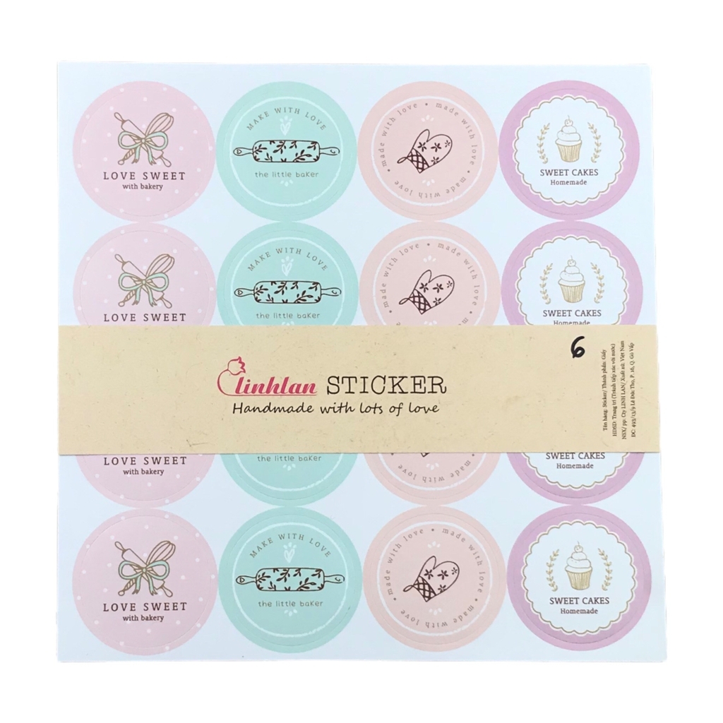 Sticker Tròn Lớn Chữ