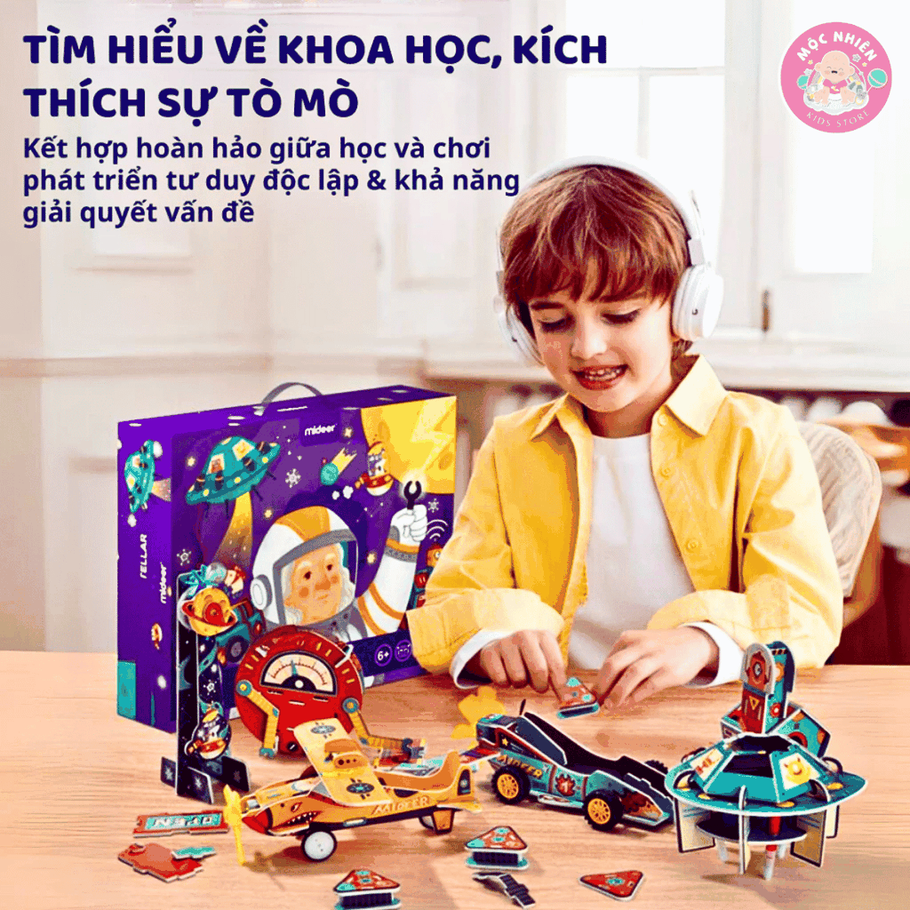 Đồ chơi khoa học lắp ráp mô hình thủ công STEM MIDEER Hands-on Box (cho bé từ 6 tuổi)