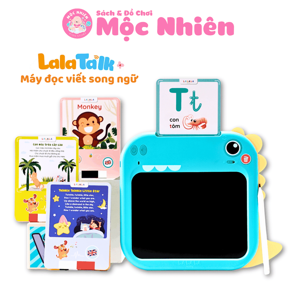 Máy Đọc Viết LalaTalk - Máy Đọc Thẻ Song Ngữ Anh Việt Có Phát Nhạc Kết Hợp Bảng Viết Tự Xóa Thông Minh Lalala Baby
