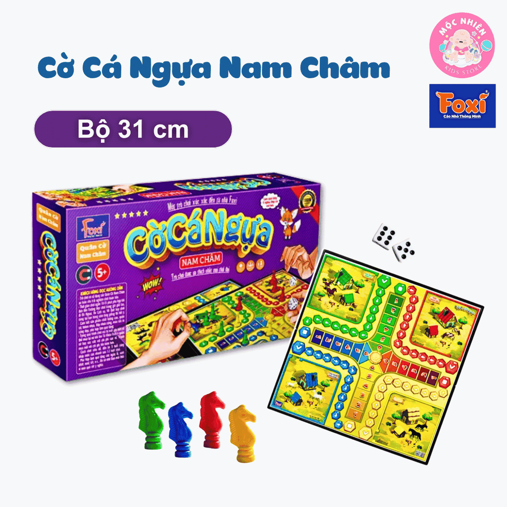 Đồ chơi Cờ cá ngựa có nam châm dễ chơi không sợ rơi quân cờ - Hiệu Foxi