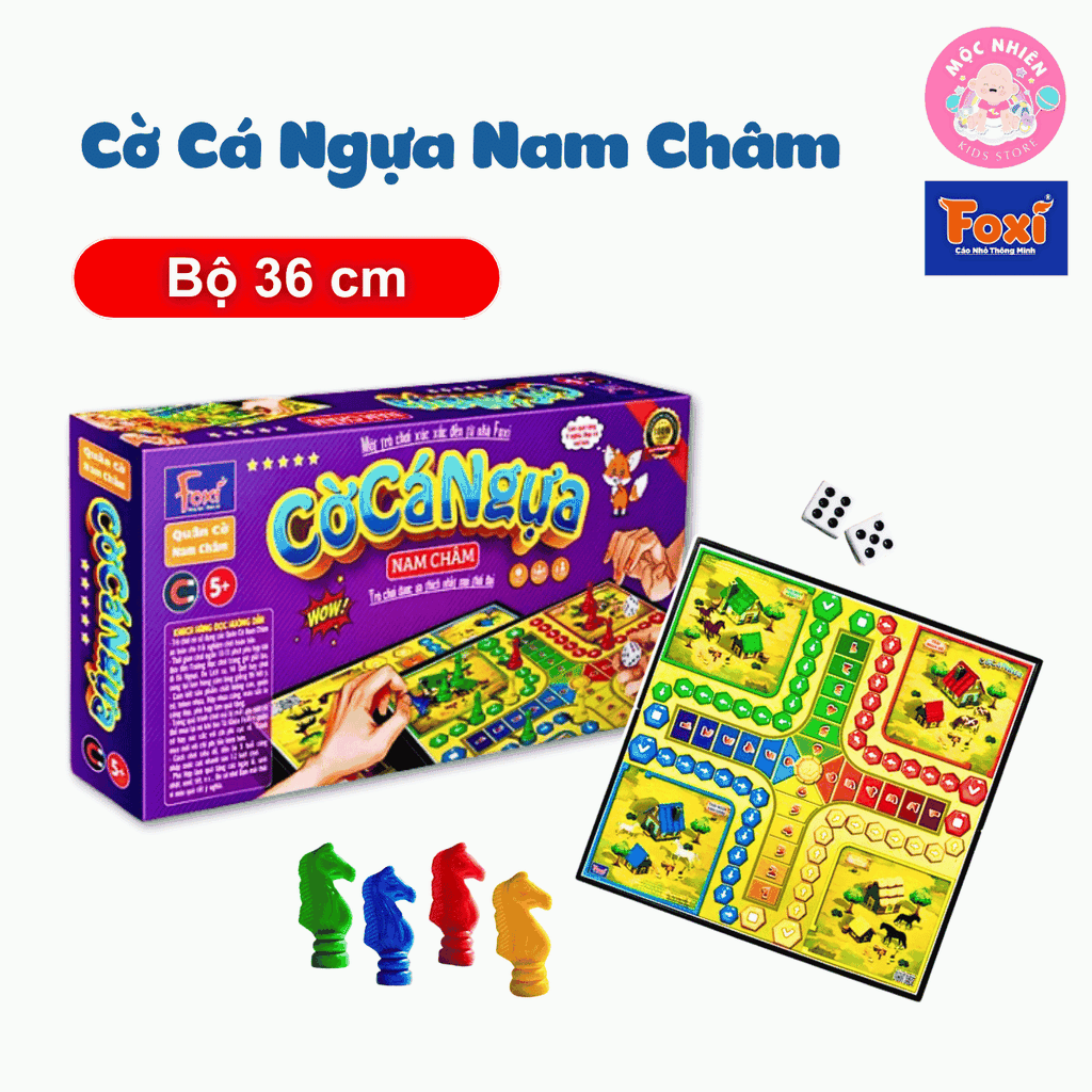 Đồ chơi Cờ cá ngựa có nam châm dễ chơi không sợ rơi quân cờ - Hiệu Foxi