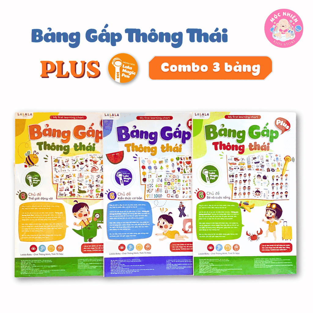Bảng gấp thông thái PLUS có tích hợp công nghệ đọc với bút chấm đọc Lala magic pen của Lalala baby
