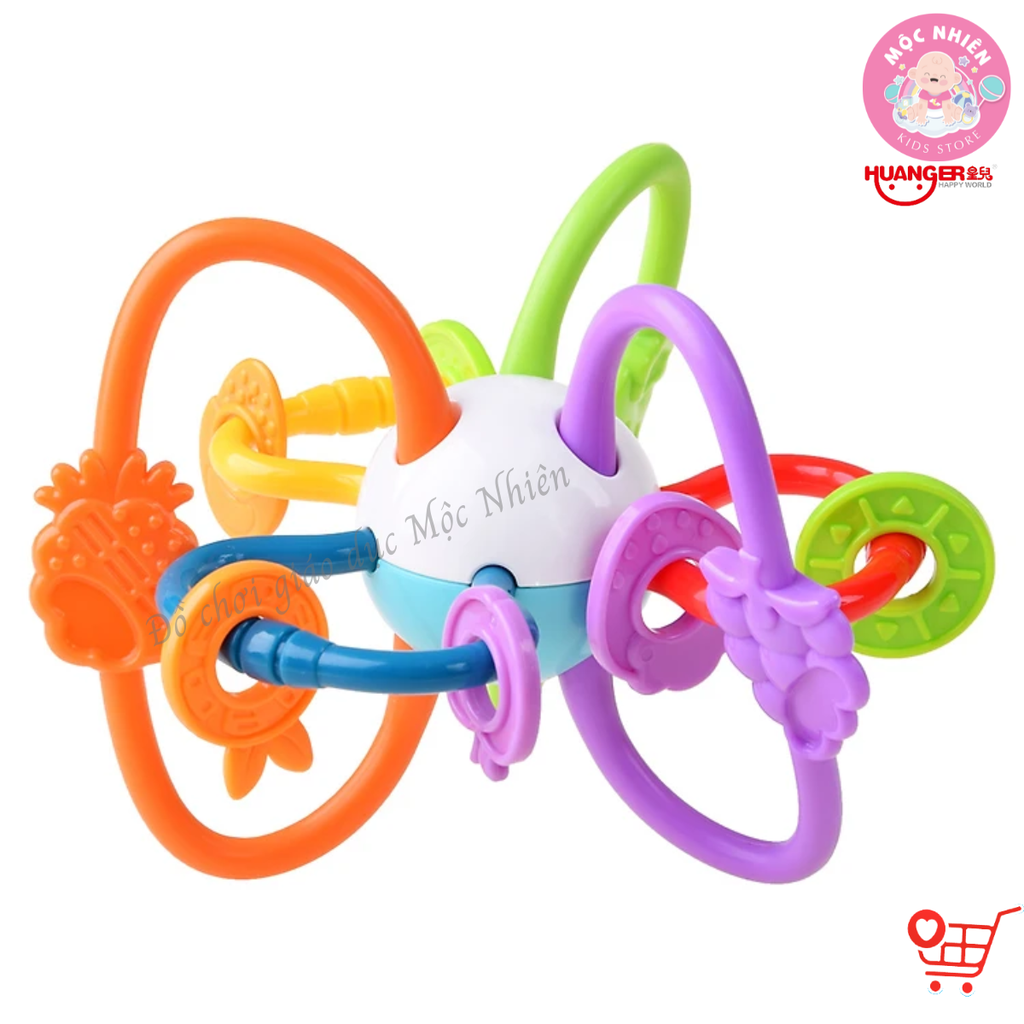 Đồ Chơi Gặm Nướu HUANGER HE0190 Molars Rattle - Quả Bóng Lục Lạc Cho Bé Sơ Sinh
