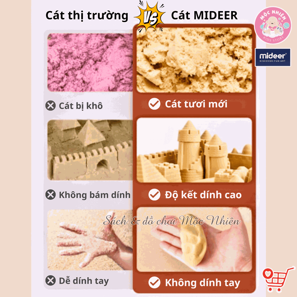 Đồ Chơi Cát Động Lực An Toàn Cho Bé Mideer Magic Sand MD4307 - Dành Cho Bé Từ 3 Tuổi