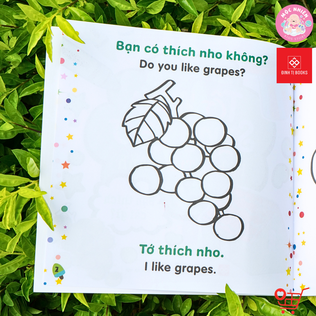 Sách - Tô màu sáng tạo Bé học tiếng anh - Trọn bộ 6 cuốn dành cho bé 3 - 6 tuổi - Đinh Tị Books