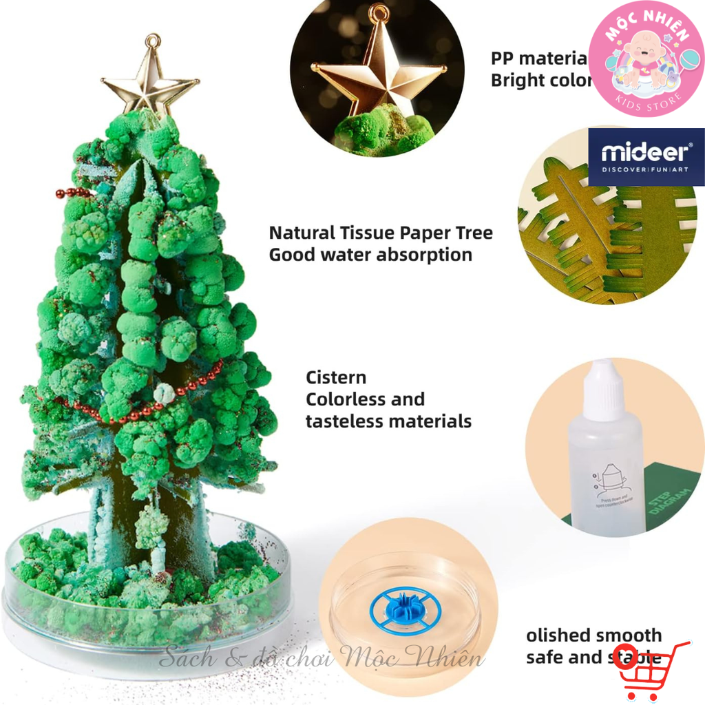 Cây Thông Noel Thần Kỳ Để Bàn Tự Nở Hoa Tuyết - Mideer Magic Christmas Tree - Quà Giáng Sinh Cho Bé Từ 6 Tuổi