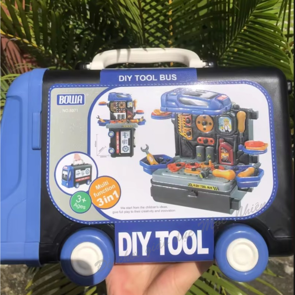Đồ chơi nhập vai Bowa 8071 - Xe buýt công cụ kỹ sư 59 chi tiết