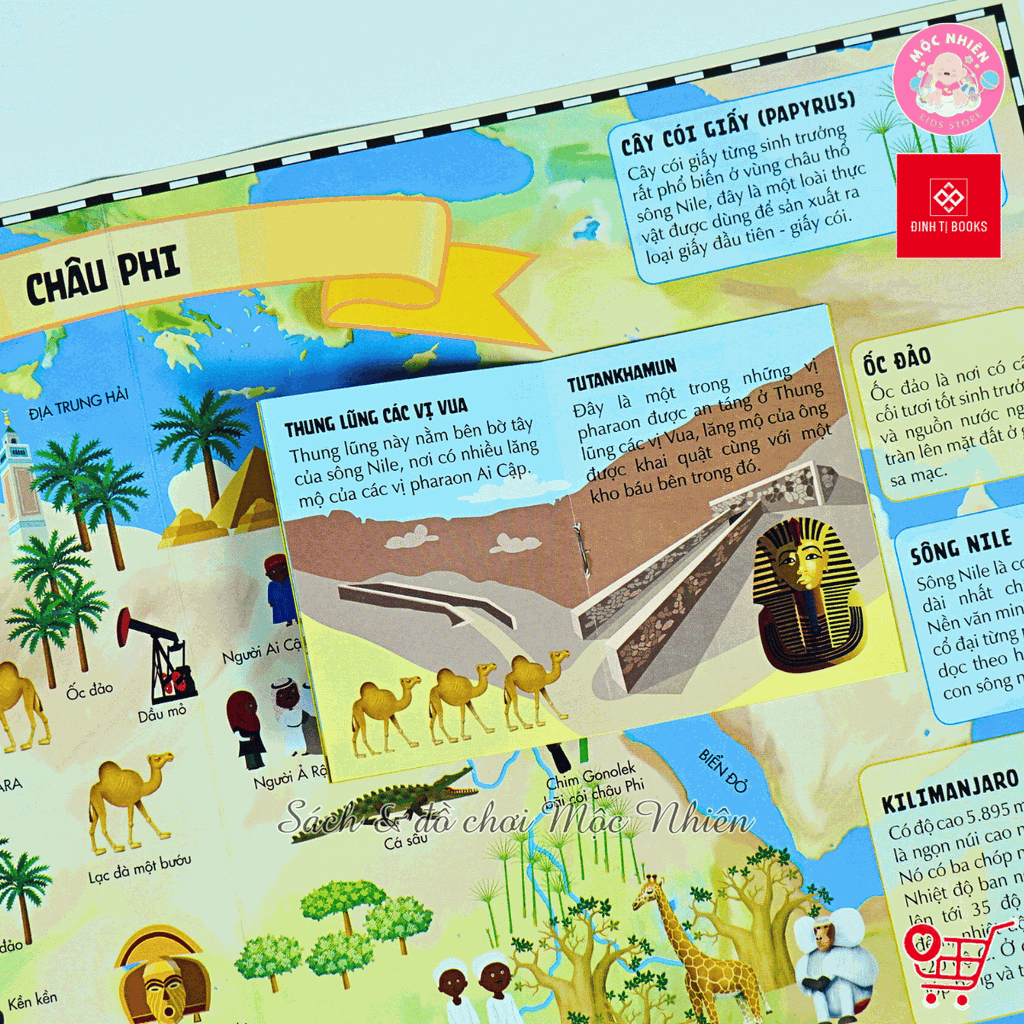 Sách Atlas Thế Giới – Khám Phá Các Châu Lục và Đại Dương – Đinh Tị Books