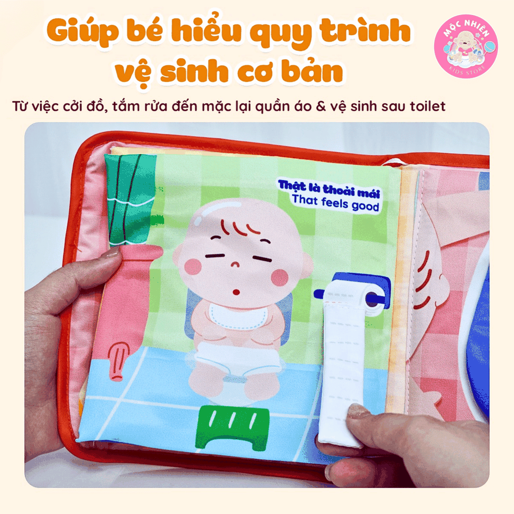 Sách vải bận rộn Lalala Baby đồ chơi vải đồ chơi đa tương tác đồ chơi montessori cho bé sơ sinh