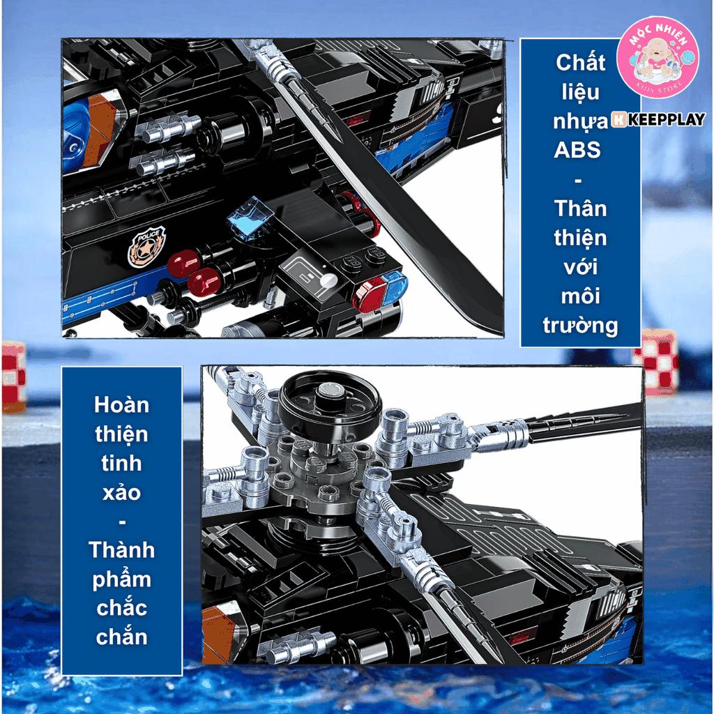 Đồ chơi lắp ráp xếp hình Keepplay 11024 - Máy bay trực thăng quân sự (748 chi tiết)