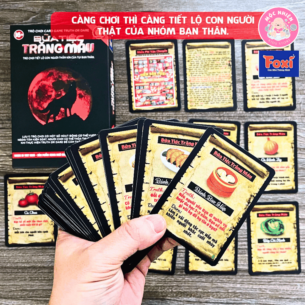 Bộ bài Truth or Dare Bữa Tiệc Trăng Máu (16+) - Foxi