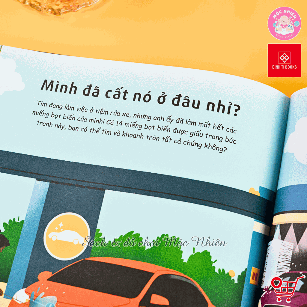 Sách - Trò chơi cho trẻ (30++ hoạt động viết, vẽ, tô màu, giải đố... theo chủ đề) - Đinh Tị Books