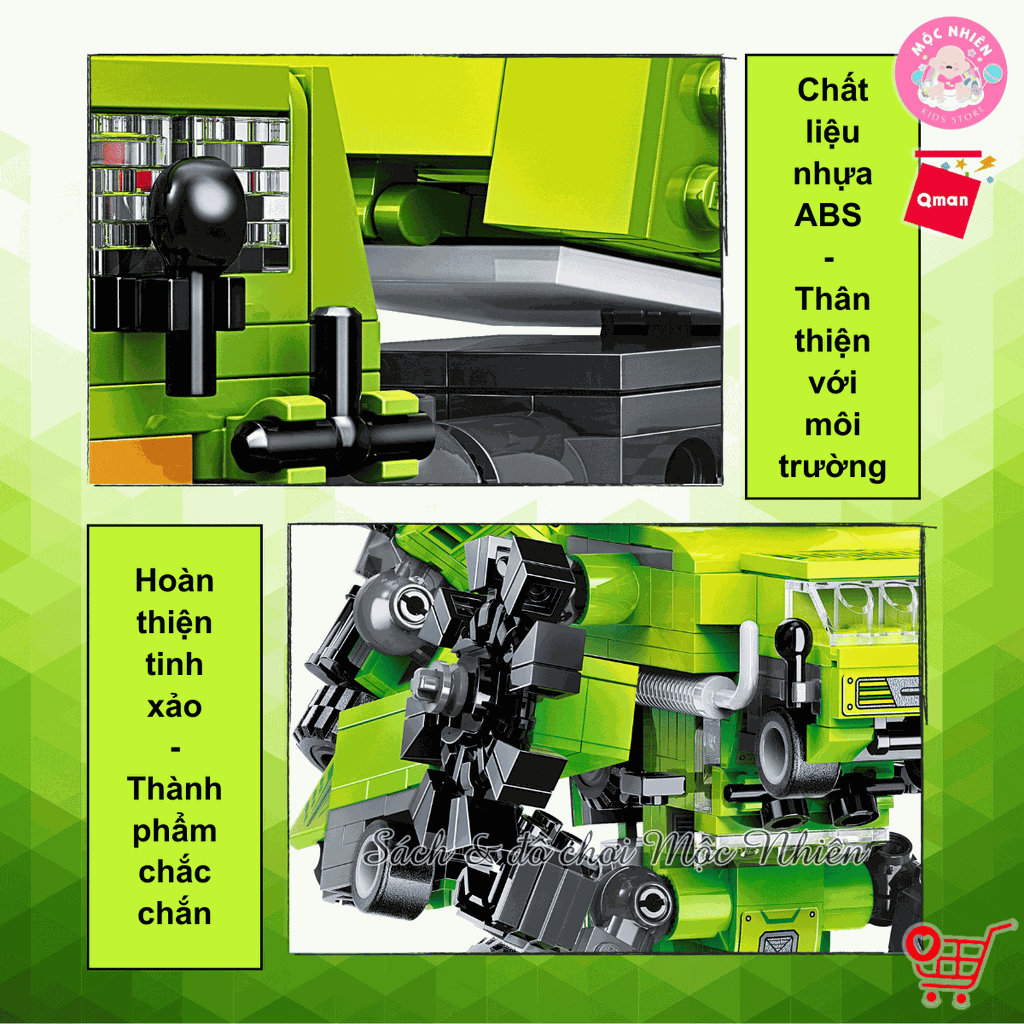 Đồ chơi lắp ráp Qman 41110 - Robot Kỹ sư (737 chi tiết) - Dành cho bé trai từ 6 tuổi