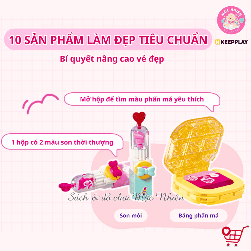 Đồ chơi lắp ráp xếp hình Keepplay 35020 - Đồ trang điểm (387 chi tiết)