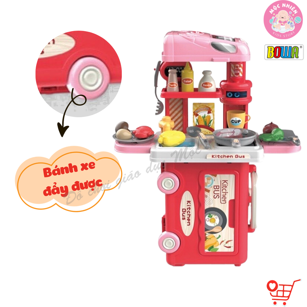 Đồ chơi nhập vai Bowa 8075 - Xe buýt nhà bếp 32 chi tiết