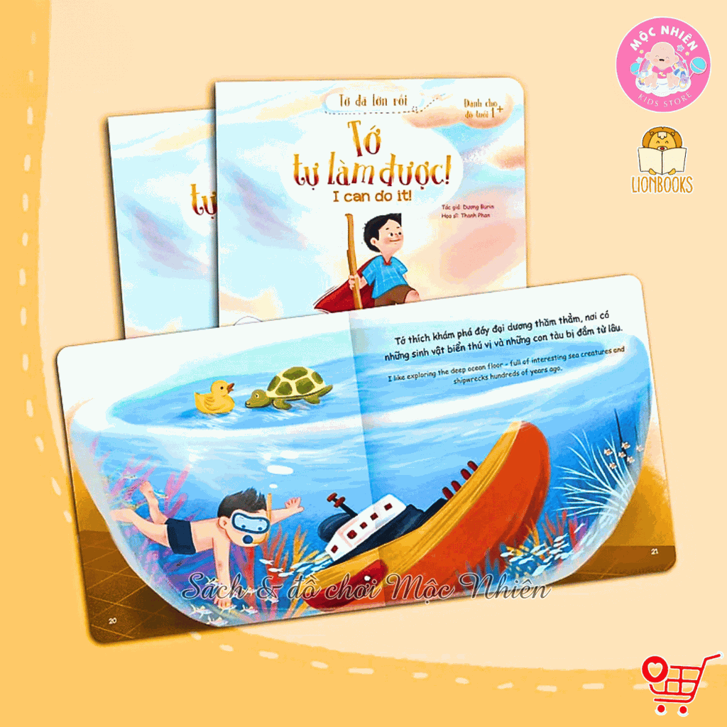 Bộ 03 cuốn sách song ngữ Anh Việt - Tớ đã lớn rồi - Lionbooks