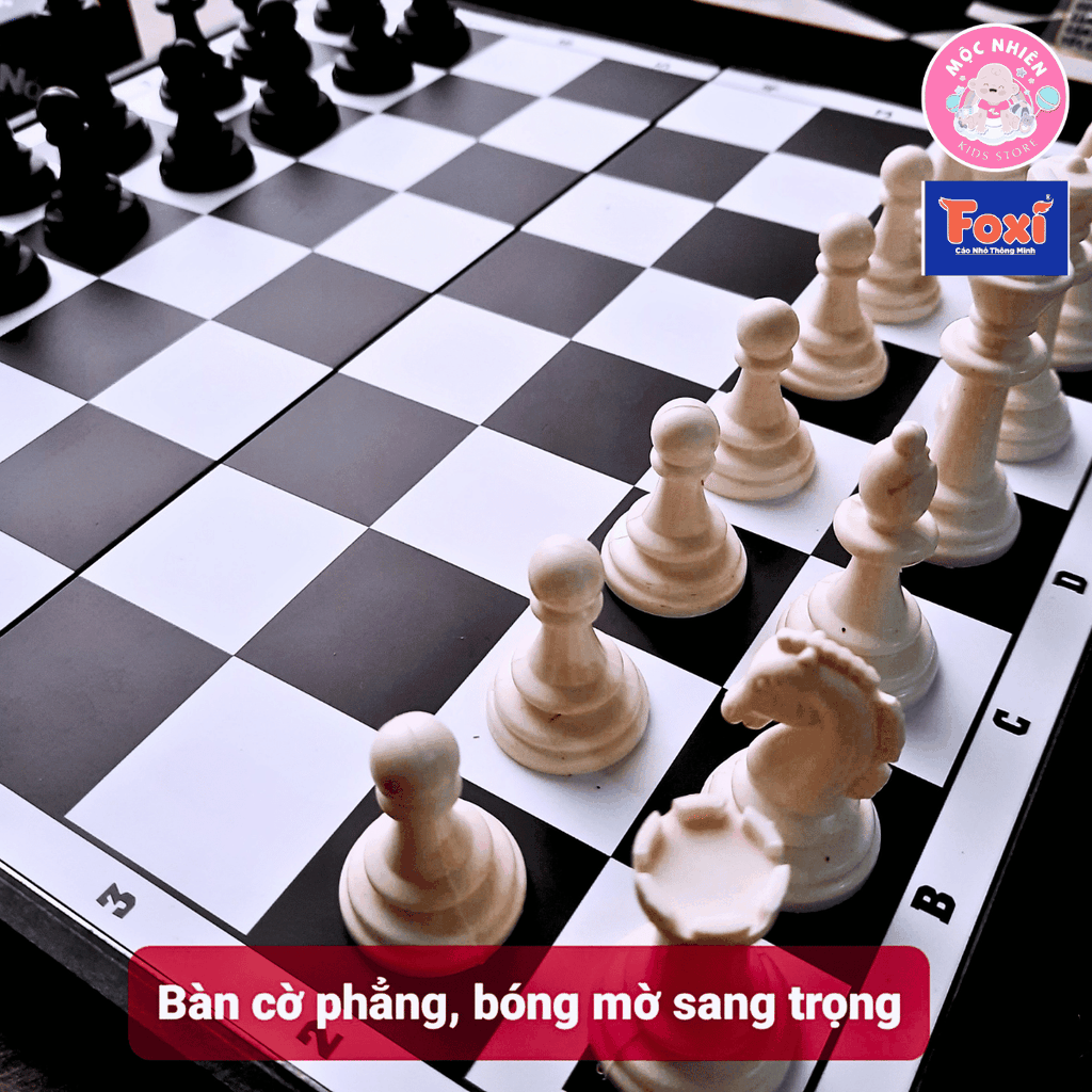 Bộ Hộp Cờ Vua Nam Châm Chess Bàn 31cm, 28cm - Hiệu Foxi - Cờ vua quốc tế kèm hộp đựng