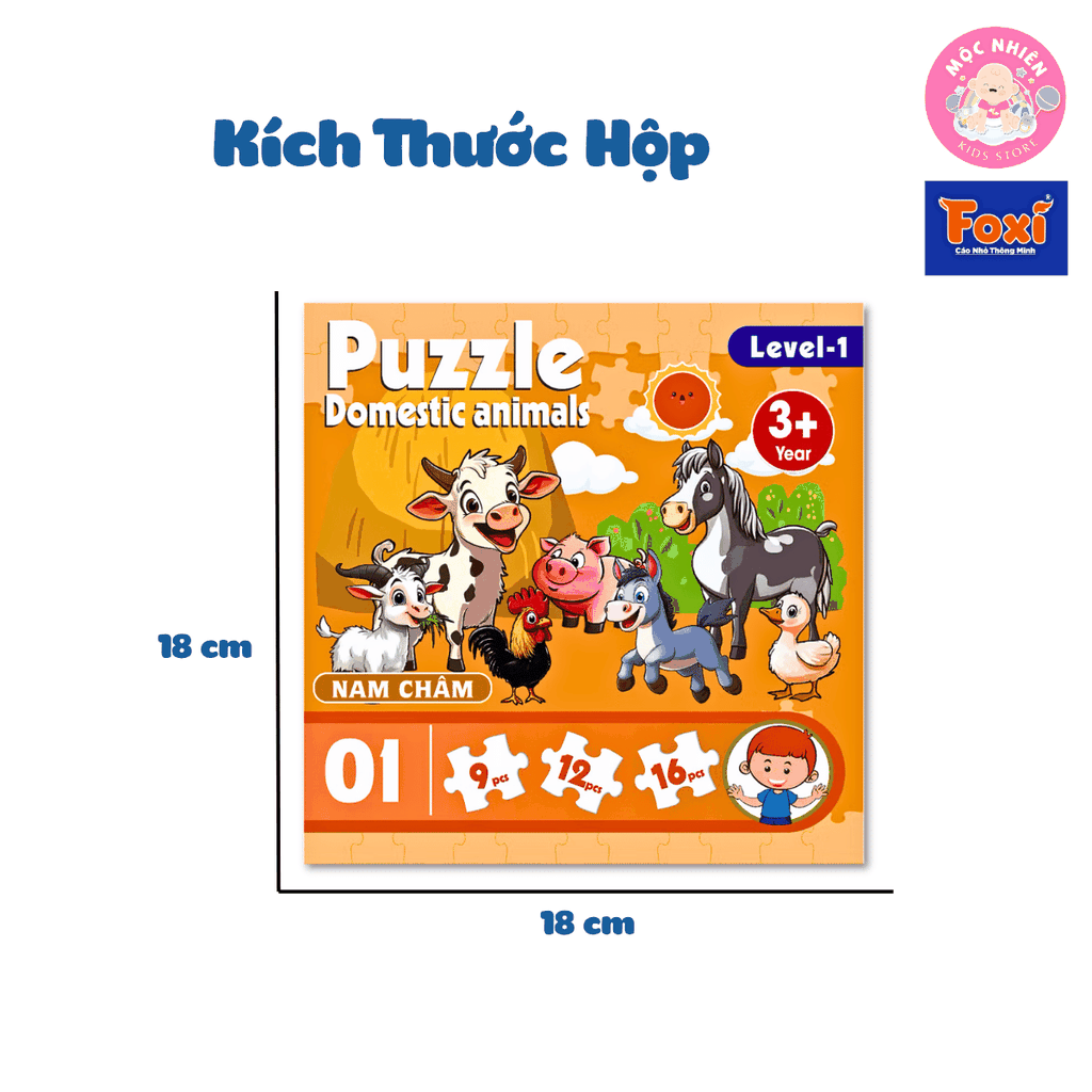 Đồ chơi ghép hình puzzle nam châm gấp lại thành cuốn sổ - Puzzle Foxi 2501 level 2