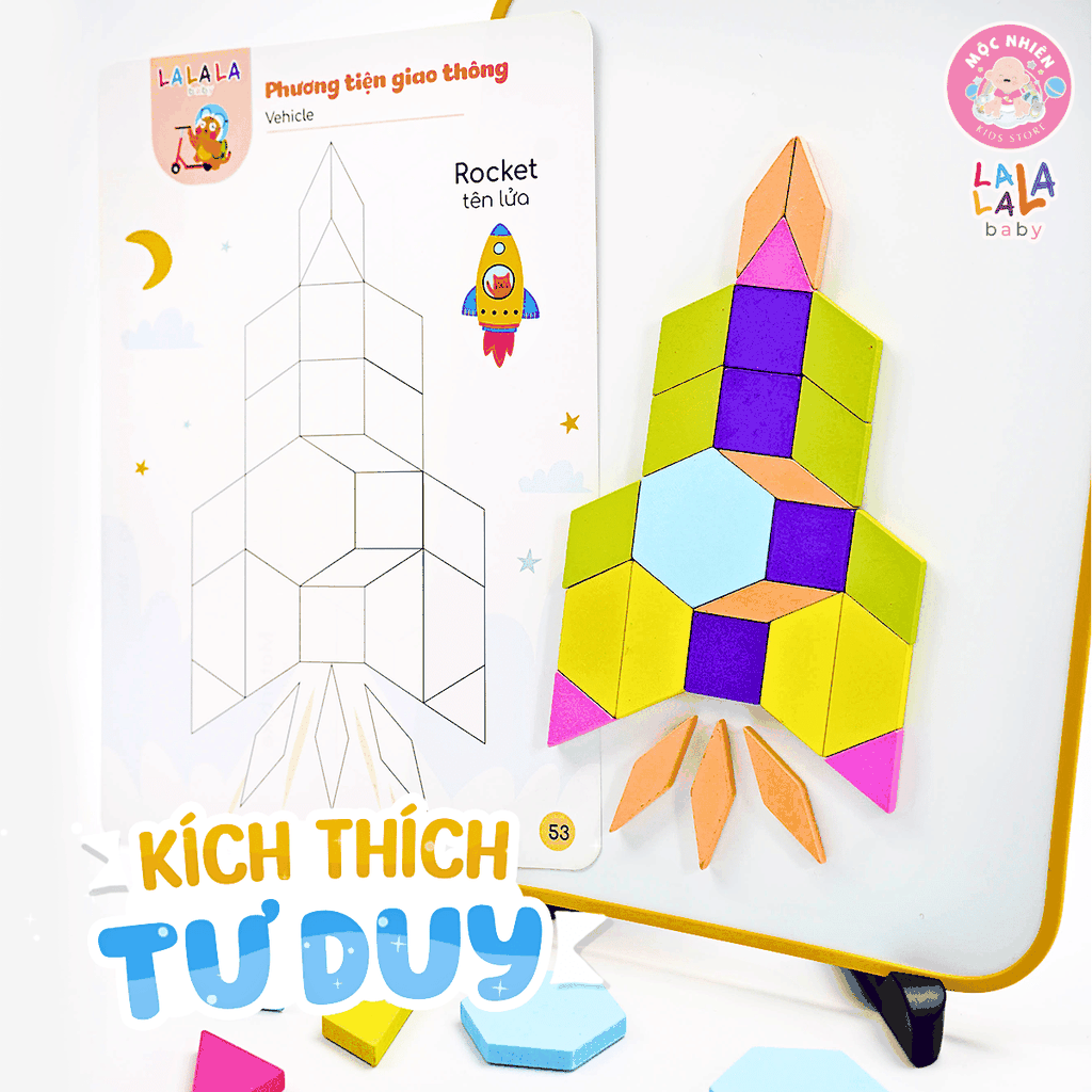 Đồ chơi xếp hình nam châm Lala Wooderland bằng gỗ cao cấp phát triển tư duy sáng tạo logic cho bé - Lalala baby
