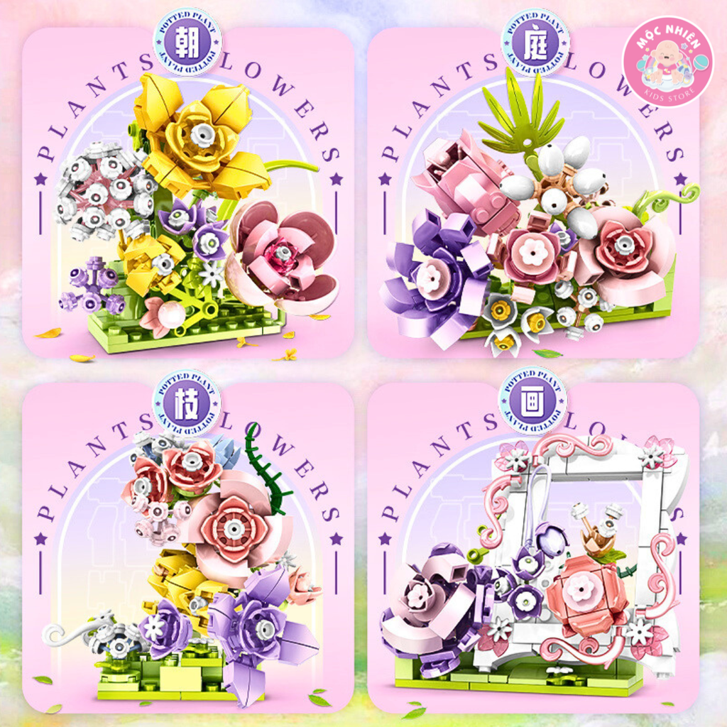 Đồ chơi lắp ráp WOMA C2000 - Chậu hoa tươi thắm (656 mảnh ghép)