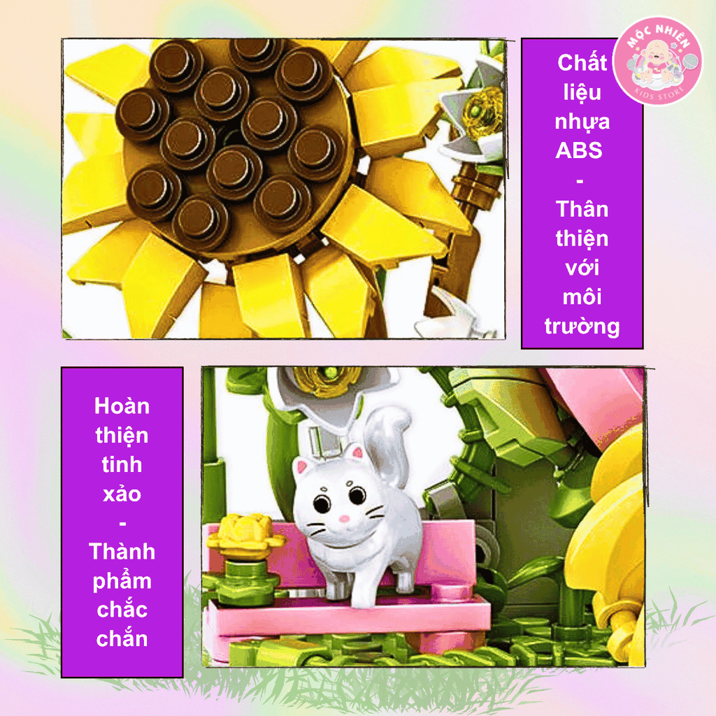 Đồ chơi lắp ráp WOMA C2001 - Chậu hoa rực rỡ (656 mảnh ghép)