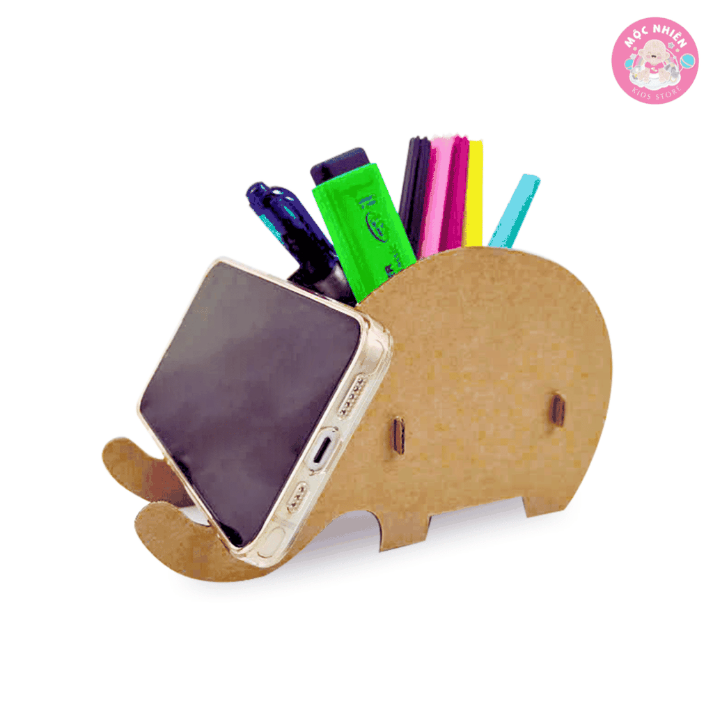 Đồ chơi giấy từ bìa carton cao cấp - Hộp đựng bút và kệ điện thoại - Nhiều mẫu - Hộp đựng bút để bàn hình thú Magix