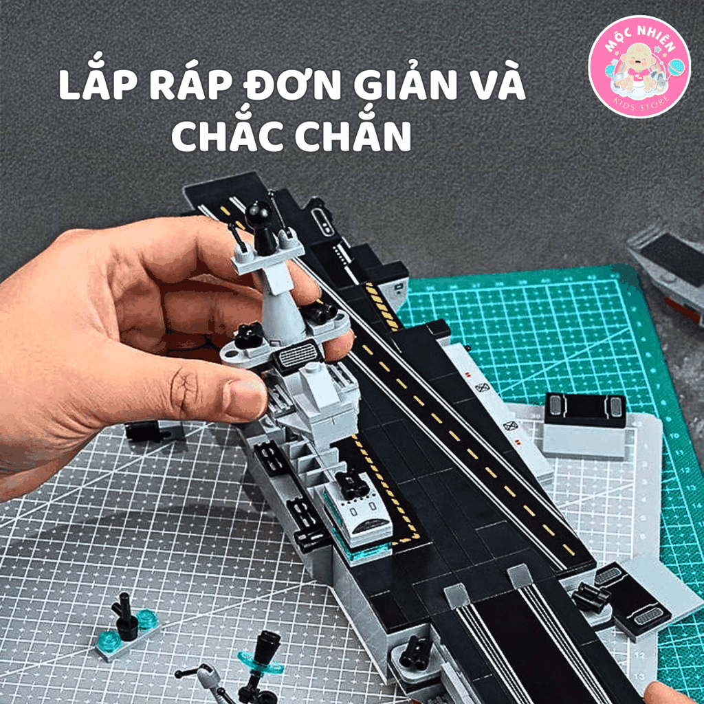 Đồ chơi lắp ráp xếp hình Qman 42205 - Tàu chạy bằng năng lượng hạt nhân (572 mảnh ghép)