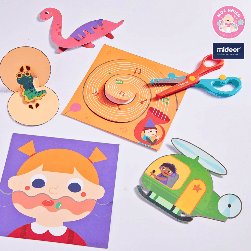 Combo 03 bộ cắt giấy thủ công Lets Cut Paper Mideer 03 cấp độ