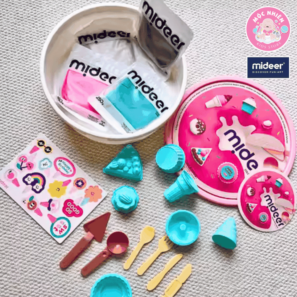 Đồ chơi Cát động lực Mideer kèm dụng cụ tạo hình thủ công làm bánh cho bé cao cấp Color Magic Sand (MD4326)