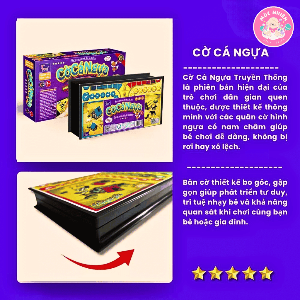 Đồ chơi Cờ cá ngựa có nam châm dễ chơi không sợ rơi quân cờ - Hiệu Foxi